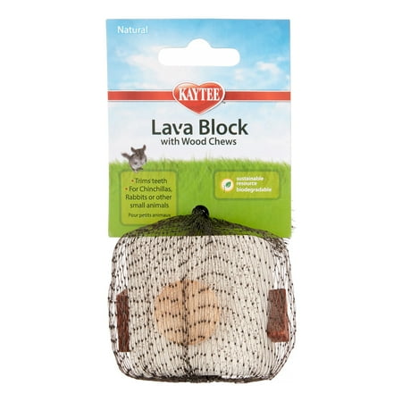 UPC: 0045125611519 | Kaytee Lava Block Small Animal Chew Toy   2.25
