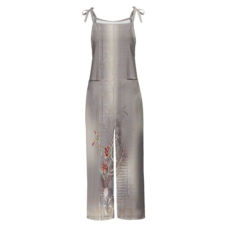 WXLWZYWL Jumpsuits for Women Casual Solid Overalls Jumpers
