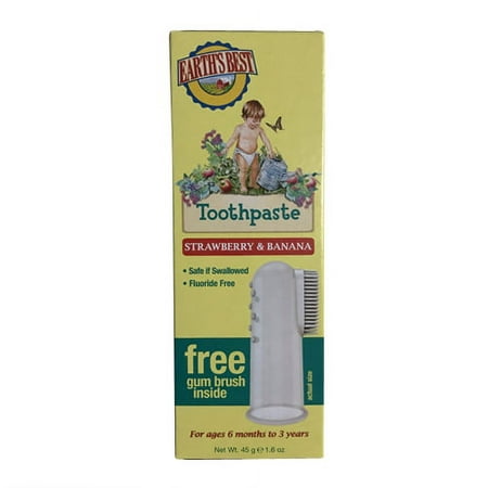 Earths Best Toothpaste For Kids Strawberry Banana - 1.6 Oz, 6 Pack