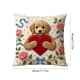 thumbnail image 3 of Juego de 2 fundas de almohada para San Valentín | Tamaño estándar de 45 x 45 cm | Decoración festiva con diseño de corazones para sofá cama | Tela suave con pelusa corta y cremallera oculta | Fácil, 3 of 6