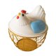 thumbnail image 4 of Cesta de huevo de pollo Soporte de huevo fresco Contenedor de almacenamiento de huevo redondo rústico Encimera Cesta de recolección de huevos para, 4 of 8
