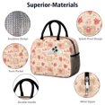 thumbnail image 4 of Womens Pioneer Flower Floral Print Pattern Lunch Box for Work,Insulated Lunch Bag for Women,Loncheras Para Mujer,Leakproof Adult Lunch Bag for Work,Beach,Travel,Picnic,Camping, 4 of 6