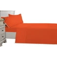 thumbnail image 4 of DNG Creations 4 Piece Pom Pom Sheet Set 100% Egyptian Cotton, White Pom-Pom Fringe Solid Pattern 12 Inch Deep Pocket ( Solid Orange - Twin ), 4 of 7
