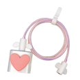 thumbnail image 1 of Funda protectora de cable de carga Hugo Protector de cables Rosa y blanco, 1 of 9