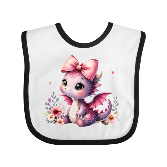 Inktastic Girls Baby Dragon Girls Baby Bib