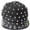 Silver+black, variant on Studded Baseball Cap Flat Brim Spiky Punk Hat for Street Dance
