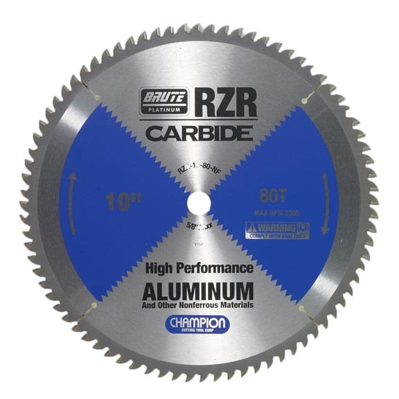 Champion Cutting Tool Carbide Tipped Circular Saw Blade 10In (Aluminum/non-Ferrous Cutting)