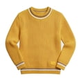 thumbnail image 4 of Cethrio Boys Knitted Sweaters Size 6, Pullover Long Sleeve Fashion Crew Neck Fall Winter Tops Yellow, 4 of 5