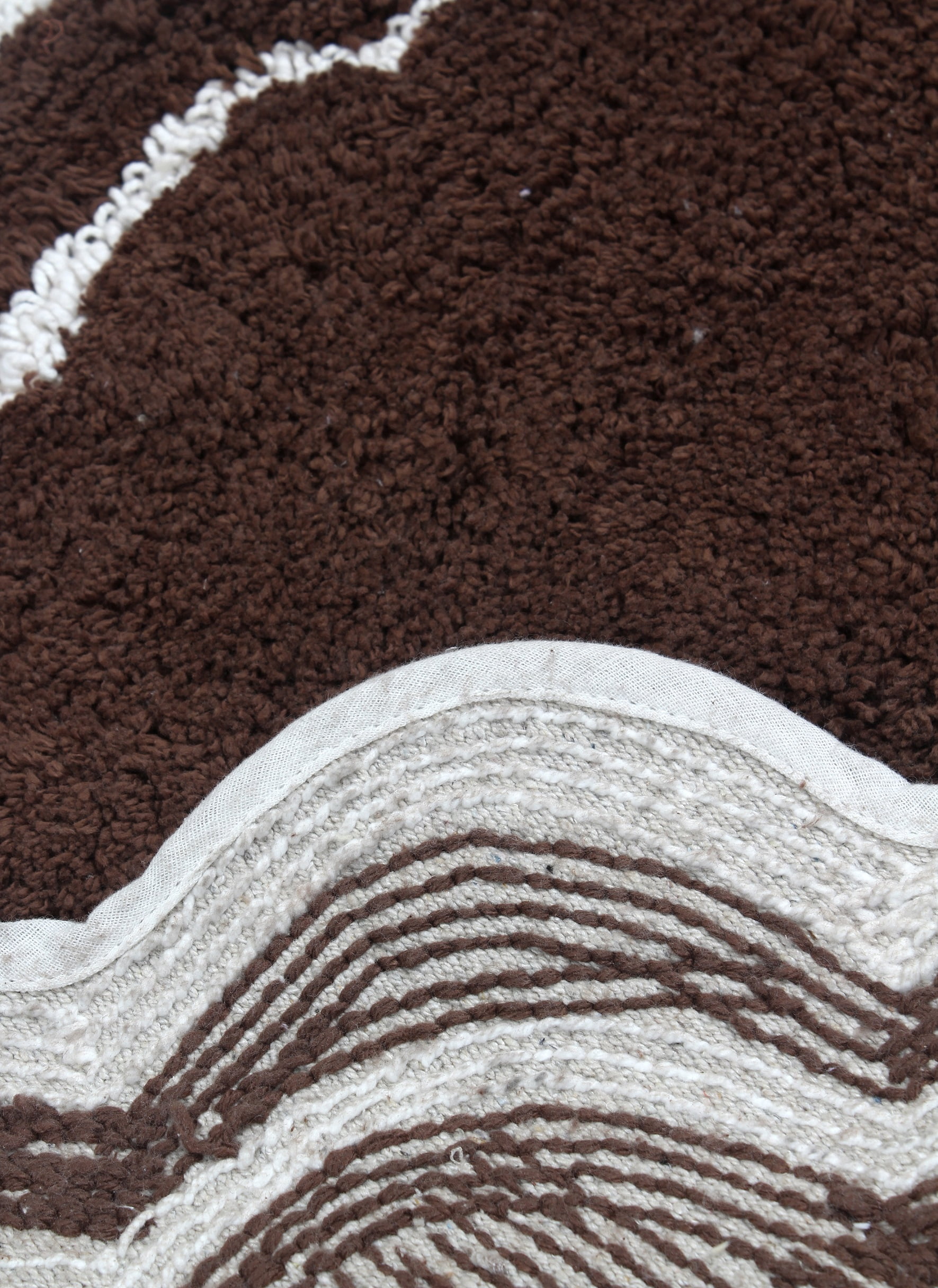 Home Weavers Allure Collection 100% Cotton Non-Slip Bathroom Rug Set Machine Washable Bathroom Rug-17"x24", Bath Rug- 21"x34", U Shaped Contour- 20"x20", Brown Color 3 Piece Bath Rug set