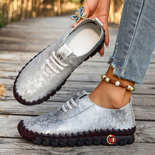 Willtoo Orthopedic Dress Shoes for Women Arch Support Work Shoes Lightweight Non Slip Slip on Server Shoes Knitted Mesh Stretch Soft 2026 Orthopedic Shoes