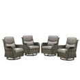 thumbnail image 2 of PARKWELL Patio Wicker Chairs Swivel Rocker Set of 4,Outdoor Rattan Swivel Glider Rocking Lounge Chairs for Patio Porch Pool,Gray/Gray, 2 of 7