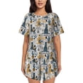 thumbnail image 1 of Fotbe Llama and Cactus1 Conjunto de Pijama Estampado para Mujer, 2 Piezas, Ropa de Dormir con Camiseta de Manga Corta y Shorts Suaves-4X-Large, 1 of 6