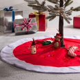 thumbnail image 1 of glitzhome 42"D Fabric Christmas Tree Skirt, Large Tree Skirt Round for Holiday Home Party Decor, 1 of 6