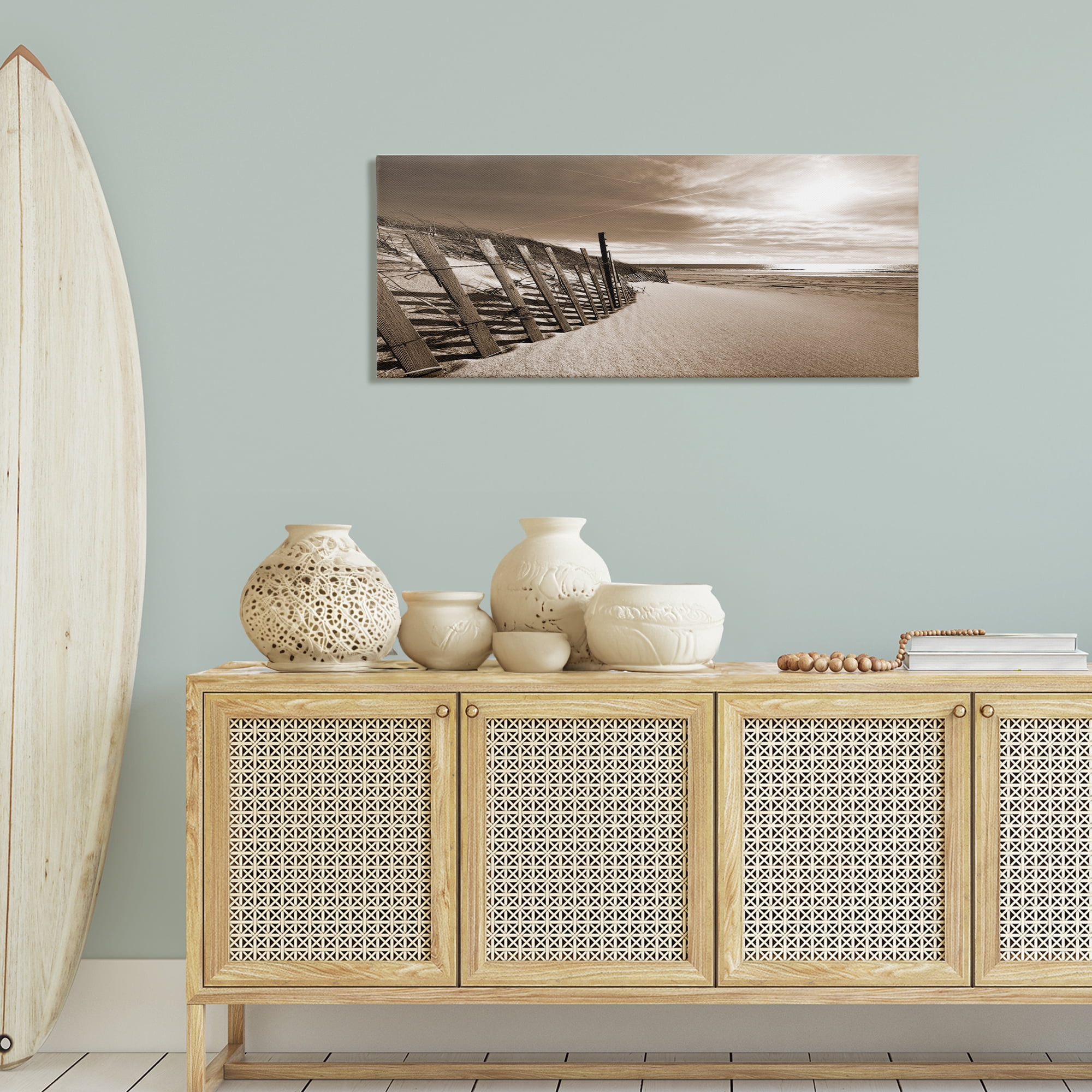 Stupell Industries Serene Sands View Landscape Photography Gallery Wrapped Canvas Art Print Wall Art, 48 x 20