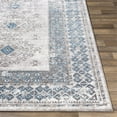 thumbnail image 3 of Monte Carlo MNC-2324 6'7" x 9' Rug Sky Blue/Charcoal/Light Gray/White, 3 of 5