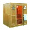 ALEKO CEDN4BUG 4 Person Canadian Red Cedar Wood Indoor Wet Dry Sauna with 4.5 KW ETL Electrical Heater