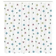 thumbnail image 3 of Ambesonne 90s Shower Curtain, Colorful Geometric Shape, 69"Wx75"L, Blue Green, 3 of 5
