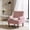Pink, variant on Modern Accent Chair with Wide Wale Corduroy, 9 Inch Solid Wood Legs, Upholstered Armchair with Thick High-Density Foam Cushion for Living Room, Army Green