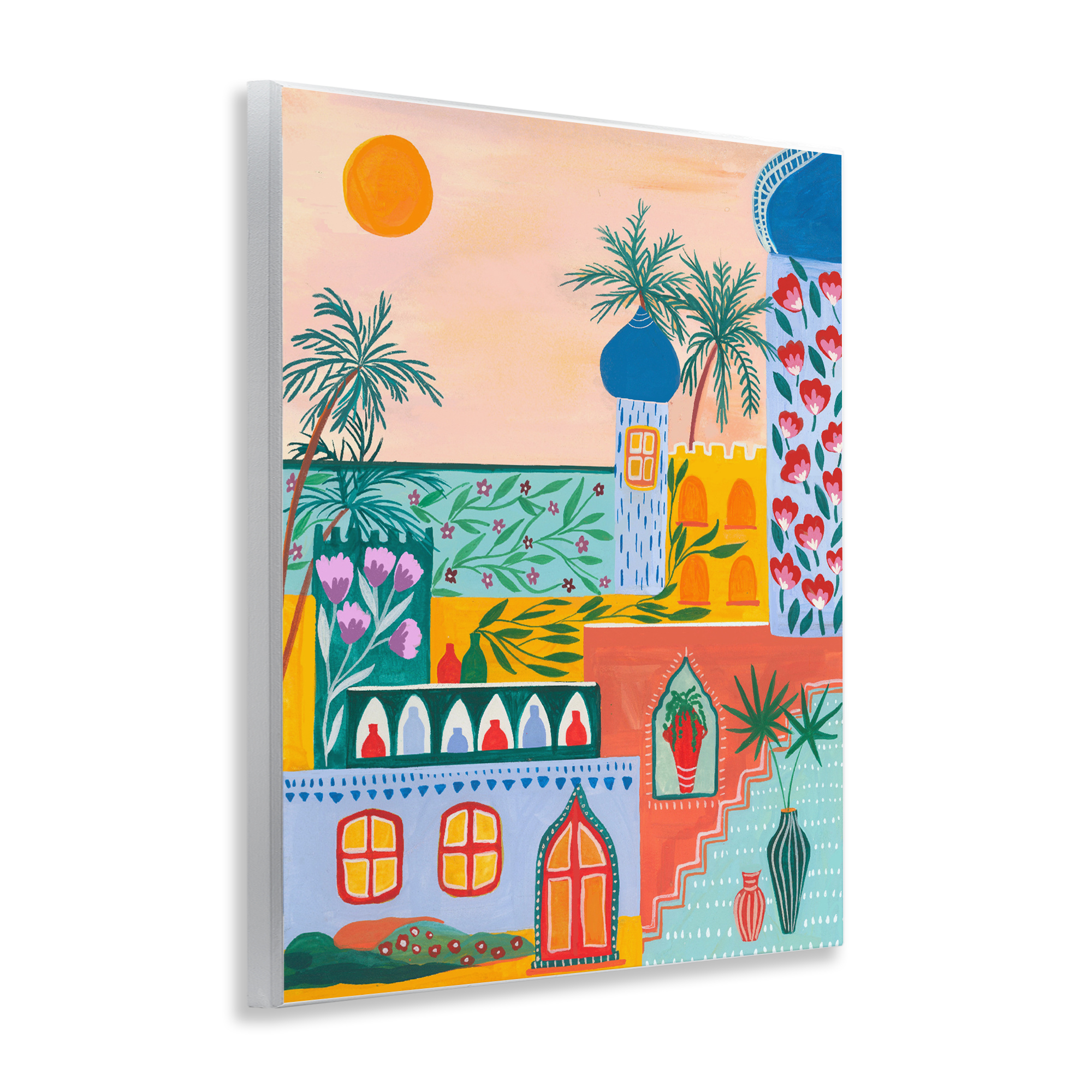Egyptian City Architecture Wall Plaque Art, design by Nabeela Rumi
