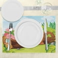 thumbnail image 3 of Ambesonne Tree Place Mats Set of 4, Worms in Wooden Tree, Standard Size, Apple Green Chocolate, 3 of 6