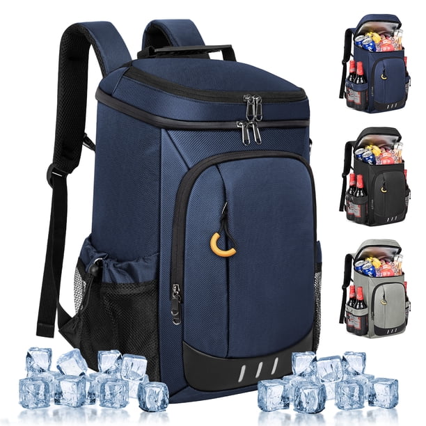 Cshidworld Mochila Enfriadora - 40 Latas Aisladas a Prueba de Fugas Mochila Enfriadora Portátil para Picnic Acampar Playa Senderismo BBQ Bolsa Enfriadora para Hombre y Mujeres, Azul