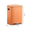 thumbnail image 4 of happimess Marco Rectangular 10.6-Gallon Double Bucket Trash Can with Soft-Close Lid, Carrot Cake, HPM1005K, 4 of 6