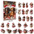 thumbnail image 2 of Countdown Sets 2D Christmas Sausage Dog Home Ornaments Holiday Advent Calendar Tree Decorations 24pcs Set for Festive Celebrations, 2 of 8