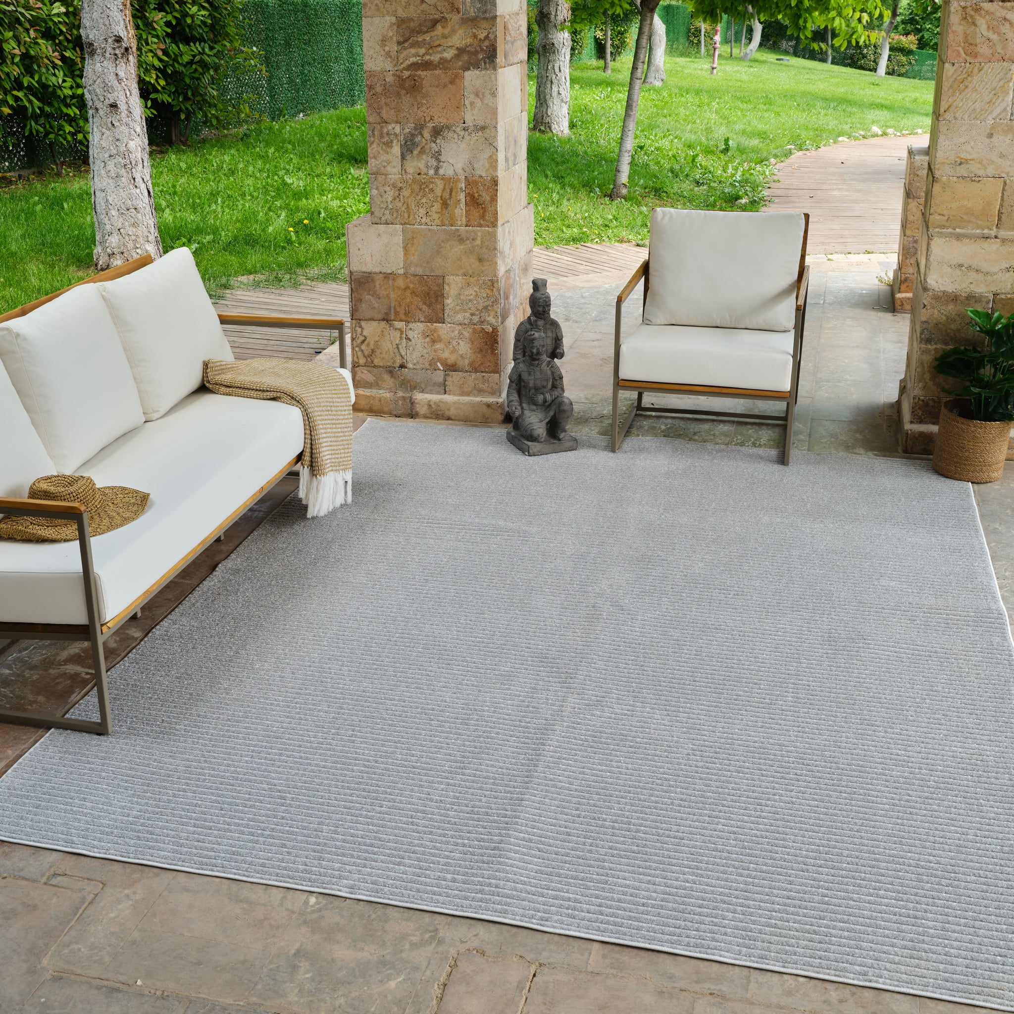 Rug Branch Alfombra Indoor Outdoor Area Rug, Cream Beige, Modern - Living Room, Bedroom, Dining Room, and Kitchen