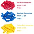 thumbnail image 2 of 200pcs Wire Butt Connectors, 10-22AWG Butt Splice Crimp Connectors Assorted Insulated Electrical Straight Wire Terminal Connectors, 2 of 5