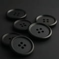 thumbnail image 3 of 100 Pcs Four Holes Classic Round Buttons Handmade Costume Tool Sewing Resin Buttons Needlework Scrapbooking DIY Accessories (Black, 15mm), 3 of 5