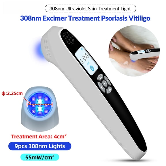 308nm UVB Phototherapy Device 9 Diodes UV Light Therapy for Skin Diseases Home Use 55mW/cm²