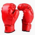 thumbnail image 3 of Sanda Gloves Adult Kids Gloves Boxing Gloves Men And Women Professional Training Fitness Training Muay Thai Fighting Fighters Boxing Sets, Red, 3 of 5