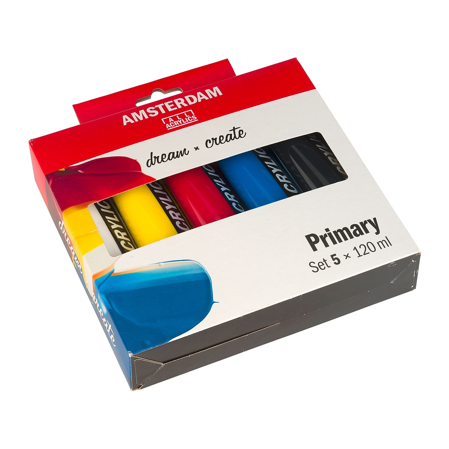 Amsterdam Standard Acrylic Paint Set 120ml 5/Pkg-Primary