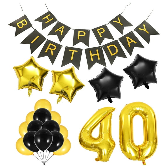 MLINS Birthday Foil Balloon Festive Balloons 40th Decorations Number Wedding for Ceremony Bride Banquet