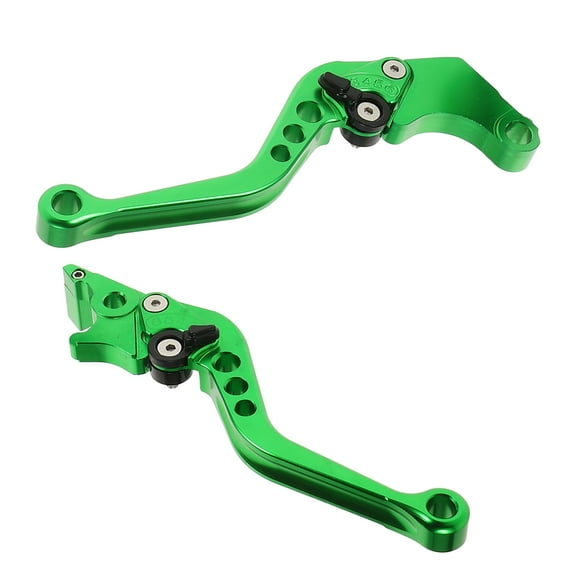 Green Motorcycle Brake and Clutch Levers Set for Enhanced Control Durable Aluminium Alloy