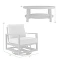 thumbnail image 4 of Grand 3 Piece Black Aluminum Outdoor Seating Set with Dark Gray Cushions, 4 of 6