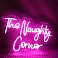 thumbnail image 4 of Cartel LED de neón QiaoFei «The Naughty Corner», rosa, 42 x 30 cm, USB, 4 of 8
