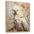 thumbnail image 2 of Designart "Elegance In Beige Parrot Feathers II" Parrot Floater Framed Wall Decor, 2 of 5