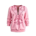thumbnail image 5 of QQZ Quarter Zip Pullover Sweatshirt For Women, Printed V Neck Sweatshirts Fleece Long Sleeve Women's Fashion Hoodies & Sweatshirts, 5 of 7
