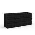 thumbnail image 6 of Kingfisher Lane Contemporary 6 Drawer Wood Double Dresser in Black Woodgrain, 6 of 10