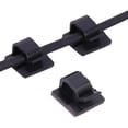 thumbnail image 1 of GOTH Perhk Mini soporte de cable autoadhesivo, clips de cable pequeños negros, abrazaderas de cable autoadhesivas para el hogar, oficina, coche, jardín, gestión de cables (100 unidades) Vhermosa LKX-0922, 1 of 8