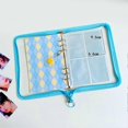 thumbnail image 1 of Photo Album A5 Zipper Mini Transparent Insert Binder Picture Postcard Album Book for Commemoration Blue Photo Album, 1 of 3