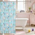thumbnail image 3 of Manfei Cartoon Unicorn Hedgehog Shower Curtain 72Wx78L,Cute Flowers Animal Bath Curtain, 3 of 6