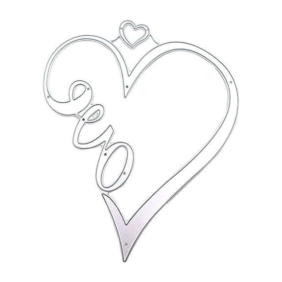 Love Heart Die Cuts, Metal Cutting Die Craft Die for Scrapbooking, Card Making, Paper Crafts, 110 x 133mm
