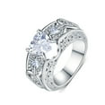 thumbnail image 1 of Bague de Fiançailles en Forme de Cœur à la Mode pour Femmes et Filles, 1 of 6