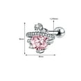 thumbnail image 2 of ZS 1 Pair Pink Crystal Stud Earrings White Zirconia Ear Helix Conch Cartilage Piercing, 2 of 6