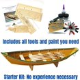 thumbnail image 2 of Model Shipways Lowell Grand Banks Dory 1:24 Scale Wooden Ship Model Kit – Beginner Level 1 – Complete Craft Kit for Adults with Tools, Paint, and Glue Included, 2 of 5