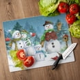 thumbnail image 2 of CounterArt Snowman Family Tempered Glass Cutting Board 15" by 12", 2 of 7
