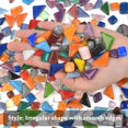 thumbnail image 2 of Piedras de mosaico de vidrio, mosaico de cristal, forma irregular poligonal colorida -500 g (alrededor de 300 piezas) Ideal para trabajos de mosaico, bricolaje Sailing  Electrónica, 2 of 5