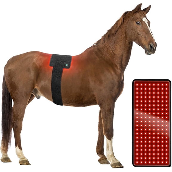 Red Light Therapy for Horse Neck Back and Abdomen, Portable Wearable Red Light Wrap, for Equine Relieve Fatigue